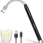 “360° Flexible Neck USB Plasma Lighter: Rechargeable & Windproof for Candles and Diwali Fireworks”