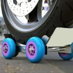 Tire Puller for Stuck Motorcycle Wheels | Emergency Flat Tire Booster with 5 Wheels