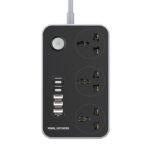 Heavy-Duty 2500W Extension with 3 USB Ports & 2 Type-C Fast Chargers