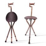 “Walk & Rest: Ergonomic Walking Cane with Built-In Seat | Lightweight, Adjustable & Durable Design”