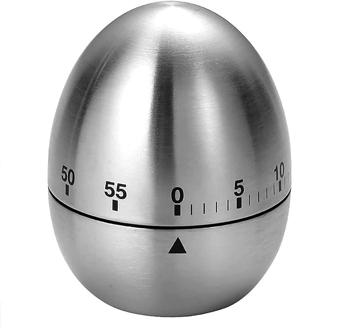 Read more about the article Cute Stainless Steel Egg Kitchen Timer – Manual Mechanical Countdown with Loud Alarm for Cooking & Baking