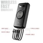 20000mAh Polymer Power Bank with Digital Display & 4-in-1 Cable