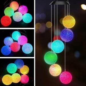 Read more about the article Solar Powered Color-Changing Crystal Wind Chime | Waterproof & Portable