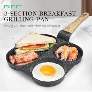 Read more about the article 3-Section Non-Stick Breakfast Frying Pan | The Ultimate 3-in-1 Grill Pan