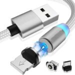 Magnetic 3-in-1 Charging Cable | Fast Charge for iPhone, Micro USB, and Type-C Devices